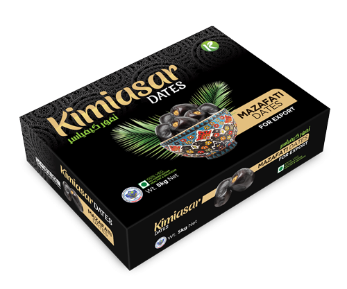 Kimiasar MAZAFATI Dates Black 5kg Grade A Packaging