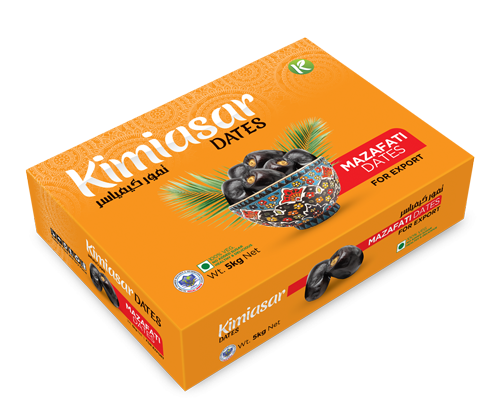 Kimiasar MAZAFATI Dates Orange 5kg Grade B Packaging